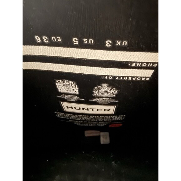 Hunter Rain Boots Women’s Size 5 Men’s 4 Gloss Black Original Tall Adjustable - Picture 5 of 5